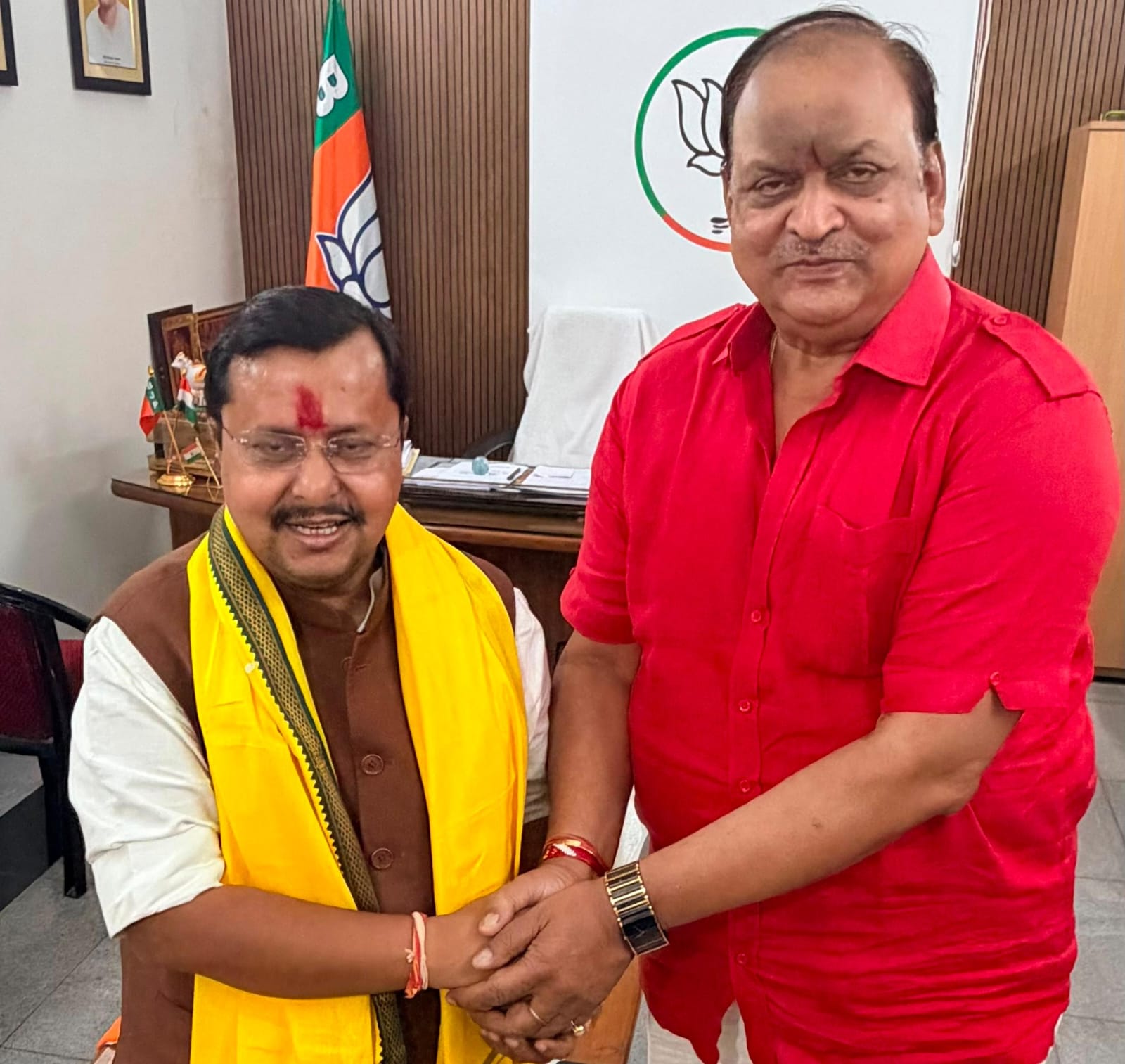 लोजपा (रामविलास) नेताओं ने नितिन नवीन का किया स्वागत